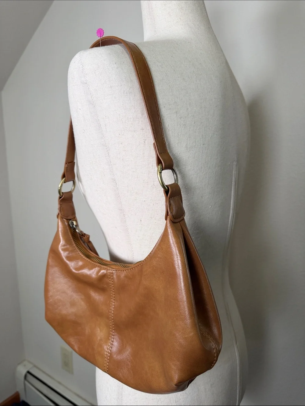 Joy Giselle Mini Hobo Convertible Crossbody Tan Shoulder Bag Minimalist